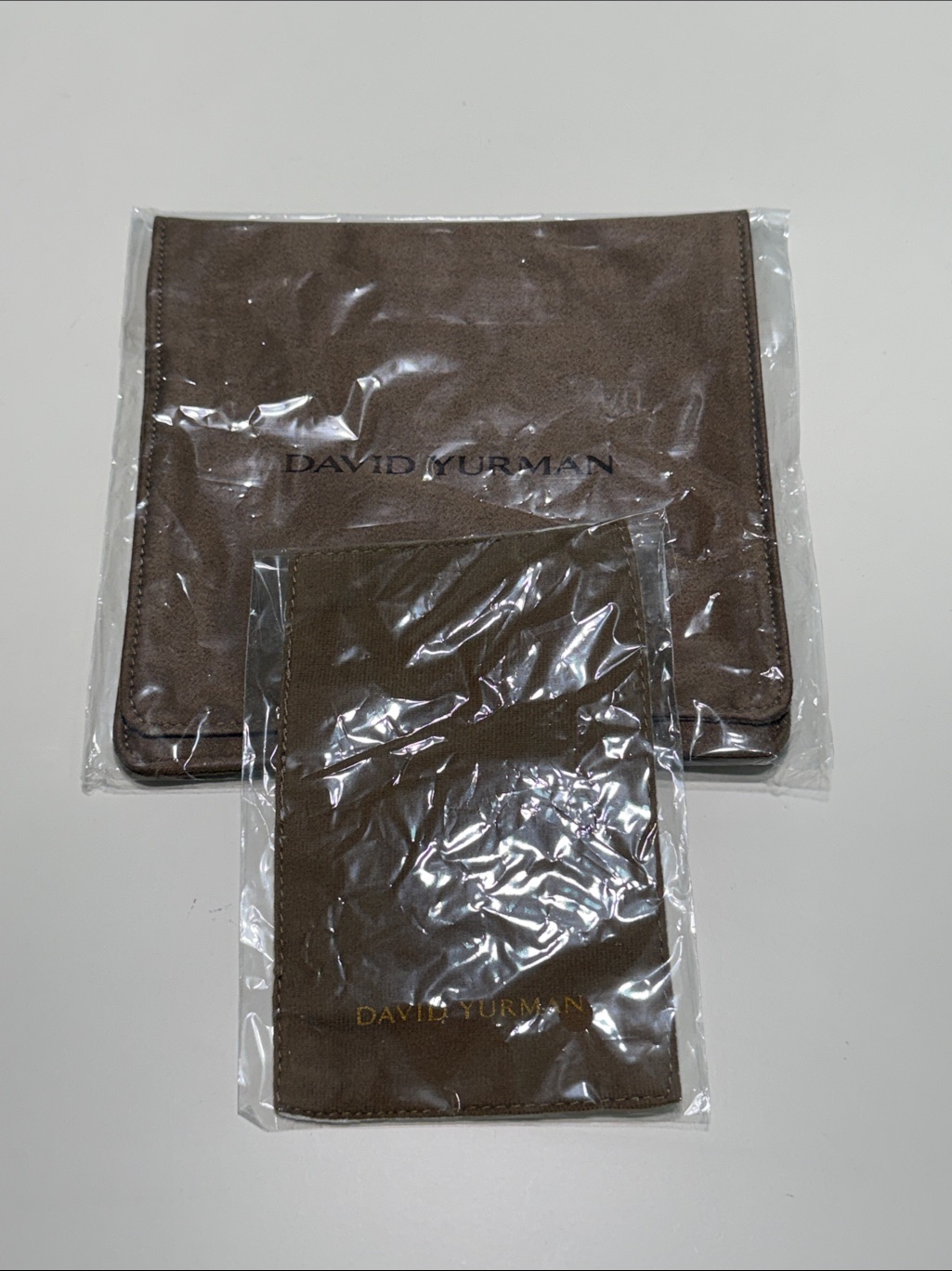 David Yurman Brown Travel Pouch And Polishing Cloth